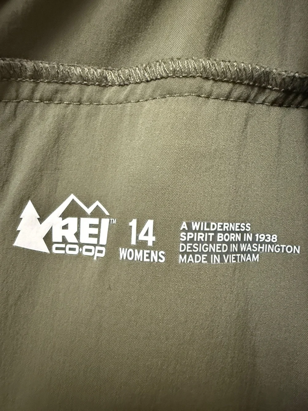 REI Olive Green Casual Cargo Pants Size 14 - Picture 2 of 16